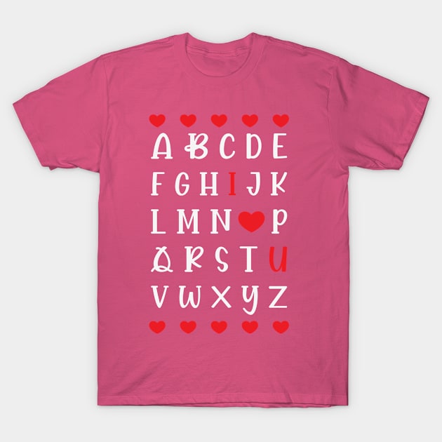 I love you alphabet T-Shirt by OrnamentallyYou